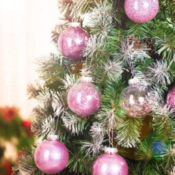 Casaria Fillable Christmas Baubles Set Of 24 Clear 6Cm, Pink - thumbnail 6