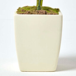 Homescapes Artificial Cream Handcrafted Small Hydrangea Flower In Cream Pot, 38 Cm - thumbnail 4