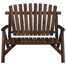 Berkfield 2-Seater Garden Bench 119X85X98 Cm Solid Wood Spruce - thumbnail 3