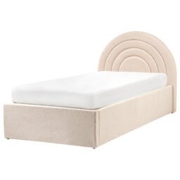 Beliani Kids Ottoman Bed Boucle Anet 90 X 200 Cm (Eu Single) Beige - thumbnail 5