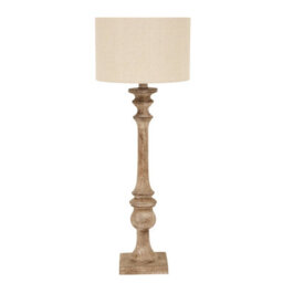 Wyld Haus Thornvale Candlestick Tall Table Lamp With Linen Shade - thumbnail 4