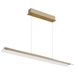 Luminosa Lighting Luminosa Muriella Bar Pendant Ceiling Light Brass-Coloured Matt Satined Glass Shade Led 3000K - thumbnail 2