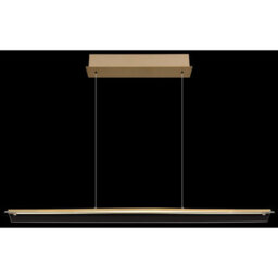 Luminosa Lighting Luminosa Muriella Bar Pendant Ceiling Light Brass-Coloured Matt Satined Glass Shade Led 3000K - thumbnail 5