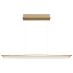 Luminosa Lighting Luminosa Muriella Bar Pendant Ceiling Light Brass-Coloured Matt Satined Glass Shade Led 3000K - thumbnail 3