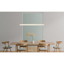 Luminosa Lighting Luminosa Muriella Bar Pendant Ceiling Light Brass-Coloured Matt Satined Glass Shade Led 3000K - thumbnail 7