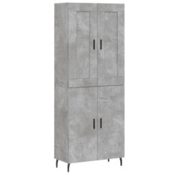 Berkfield Highboard Concrete Grey 69.5X34X180 Cm Engineered Wood - thumbnail 2