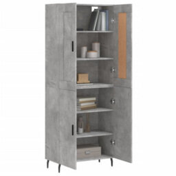 Berkfield Highboard Concrete Grey 69.5X34X180 Cm Engineered Wood - thumbnail 3