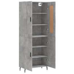 Berkfield Highboard Concrete Grey 69.5X34X180 Cm Engineered Wood - thumbnail 4