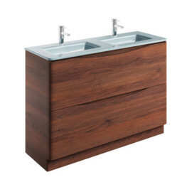 Plum&clay Eden Redwood Floorstanding Vanity Unit With White Glass Basin (W)1200mm - thumbnail 4