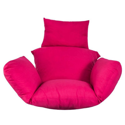 Egg-Shaped Hanging Chair Cushion Seat Garden Patio Swing Hammock Seat Chair Pad Pink - image 1