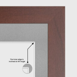 AK Frames 20X16 Rose Wood Modern Multi Photo Frame With Silver Mount - Holds 9 Apertures (2X) 7X5, (7X) 6X4 Photos - thumbnail 7