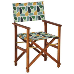 Beliani Set Of 2 Garden Chairs Cine Acacia Wood Multicolour - thumbnail 4
