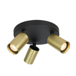 Luminosa Lighting Luminosa Nesto Ceiling Spotlight Clusters Black, Brass 3Xgu10