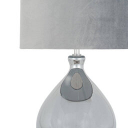 Pagazzi Lighting Pagazzi Cairo Grey & Mirror Glass Table Lamp - thumbnail 3