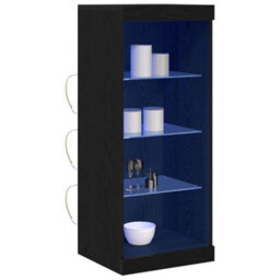 Berkfield Sideboard With Led Lights Black Oak 41X37X100 Cm - thumbnail 3