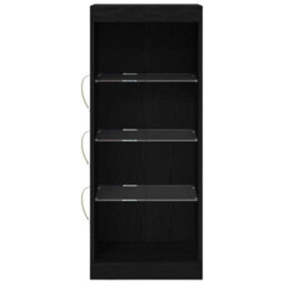 Berkfield Sideboard With Led Lights Black Oak 41X37X100 Cm - thumbnail 5