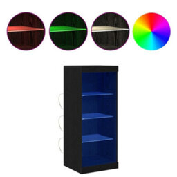 Berkfield Sideboard With Led Lights Black Oak 41X37X100 Cm - thumbnail 4