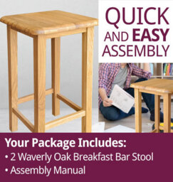 Hallowood Furniture Pair Of Waverly Oak Breakfast Bar Stool - thumbnail 7