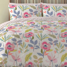 Copenhagen Home Mia Floral Double Duvet Cover Set With Pillowcases - Bright Multicolour - thumbnail 2