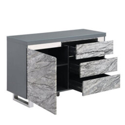 Furniture in Fashion Melange Sydney Small Sideboard With 1 Door 3 Drawer In Grey - thumbnail 4