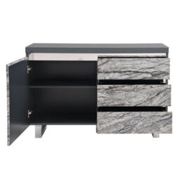 Furniture in Fashion Melange Sydney Small Sideboard With 1 Door 3 Drawer In Grey - thumbnail 5