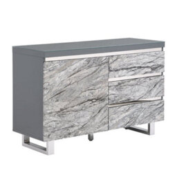 Furniture in Fashion Melange Sydney Small Sideboard With 1 Door 3 Drawer In Grey - thumbnail 3