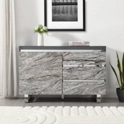 Furniture in Fashion Melange Sydney Small Sideboard With 1 Door 3 Drawer In Grey - thumbnail 2