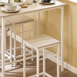 Sobuy Ogt11-Nw,5 Piece Breakfast Bar Set 1 Table And 4 Stools  Kitchen Dining Furniture,wood Effect,w100Xd60Xh87 - thumbnail 6