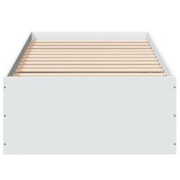Berkfield Bed Frame Without Mattress White 75X190 Cm Small Single Engineered Wood - thumbnail 4