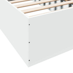 Berkfield Bed Frame Without Mattress White 75X190 Cm Small Single Engineered Wood - thumbnail 8
