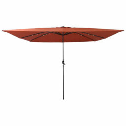 Berkfield Garden Parasol Red, Black 295 X 295 X 245 Cm Polyester, Steel - thumbnail 3