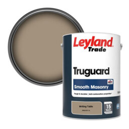 Leyland Trade Truguard Smooth Masonry Paint Writing Table (Ppg1077-4) 5L - thumbnail 1