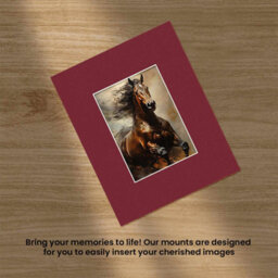 "Ak Frames Burgundy 20X16"" Picture Mount To Fit A4 Aperture Size - Mount Board Only (No Frame Included)" - thumbnail 5