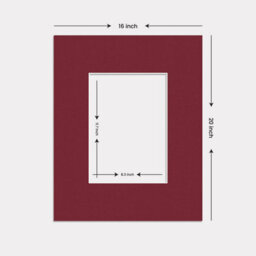 "Ak Frames Burgundy 20X16"" Picture Mount To Fit A4 Aperture Size - Mount Board Only (No Frame Included)" - thumbnail 2