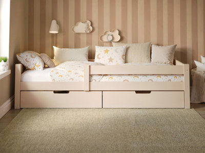 Flair Milo Single Bed With Storage Beige - image 1