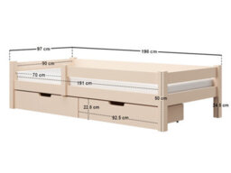 Flair Milo Single Bed With Storage Beige - thumbnail 6