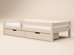 Flair Milo Single Bed With Storage Beige - thumbnail 5