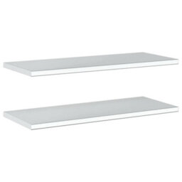 Berkfield Wall Shelves 2 Pcs 100X40X3 Cm Silver Stainless Steel - thumbnail 7