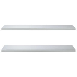 Berkfield Wall Shelves 2 Pcs 100X40X3 Cm Silver Stainless Steel - thumbnail 5