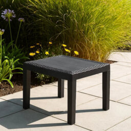 idooka Garden Coffee Rattan Style Side Table Outdoor Patio Balcony Furniture & Leisure Dark Grey - thumbnail 9