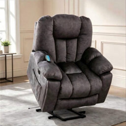 Btm Power Lift Recliner Chair With Massage, Heat & Vibration, Heavy Duty Electric Recliner With Anti-Skid Fabric - thumbnail 3