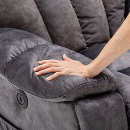 Btm Power Lift Recliner Chair With Massage, Heat & Vibration, Heavy Duty Electric Recliner With Anti-Skid Fabric - thumbnail 5