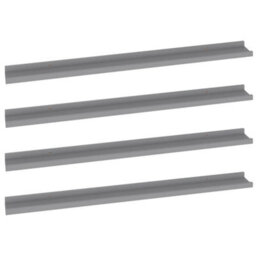 Berkfield Wall Shelves 4 Pcs Grey 100X9X3 Cm - thumbnail 2