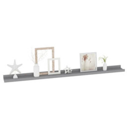 Berkfield Wall Shelves 4 Pcs Grey 100X9X3 Cm - thumbnail 3