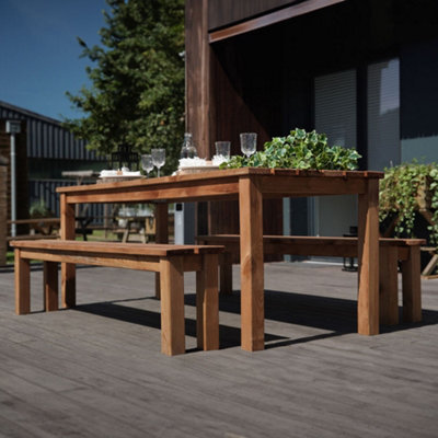 Cerland Banket Wooden Garden Dining Set 6 Seat - image 1