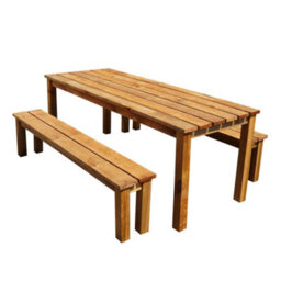 Cerland Banket Wooden Garden Dining Set 6 Seat - thumbnail 3