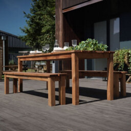 Cerland Banket Wooden Garden Dining Set 6 Seat - thumbnail 2