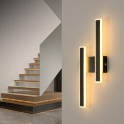 Pheashine Sleek Led Wall Lamp 32W 3000K Warm White Modern Black Acrylic 44X18Cm - thumbnail 5