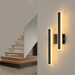 Pheashine Sleek Led Wall Lamp 32W 3000K Warm White Modern Black Acrylic 44X18Cm - thumbnail 6