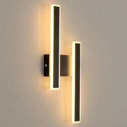 Pheashine Sleek Led Wall Lamp 32W 3000K Warm White Modern Black Acrylic 44X18Cm - thumbnail 1